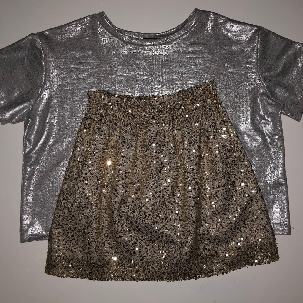 Gold Sequence Skirt